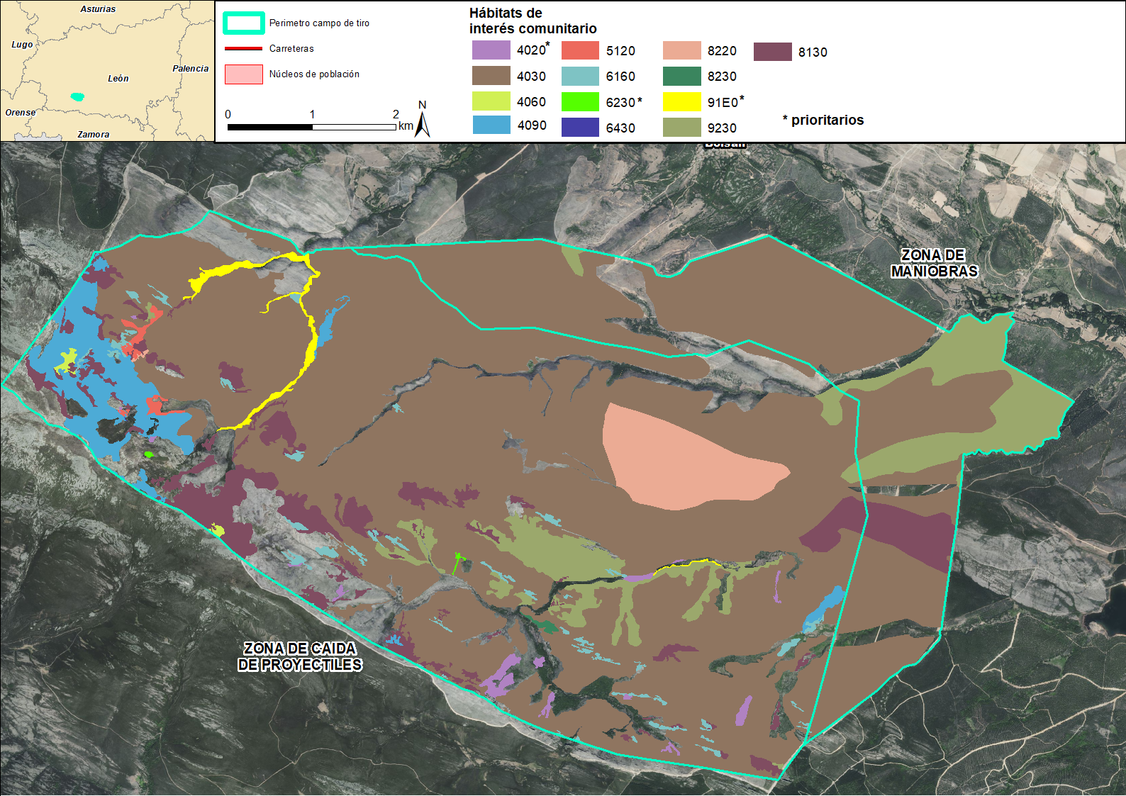 Mapa Hábitats de Interés Comunitario